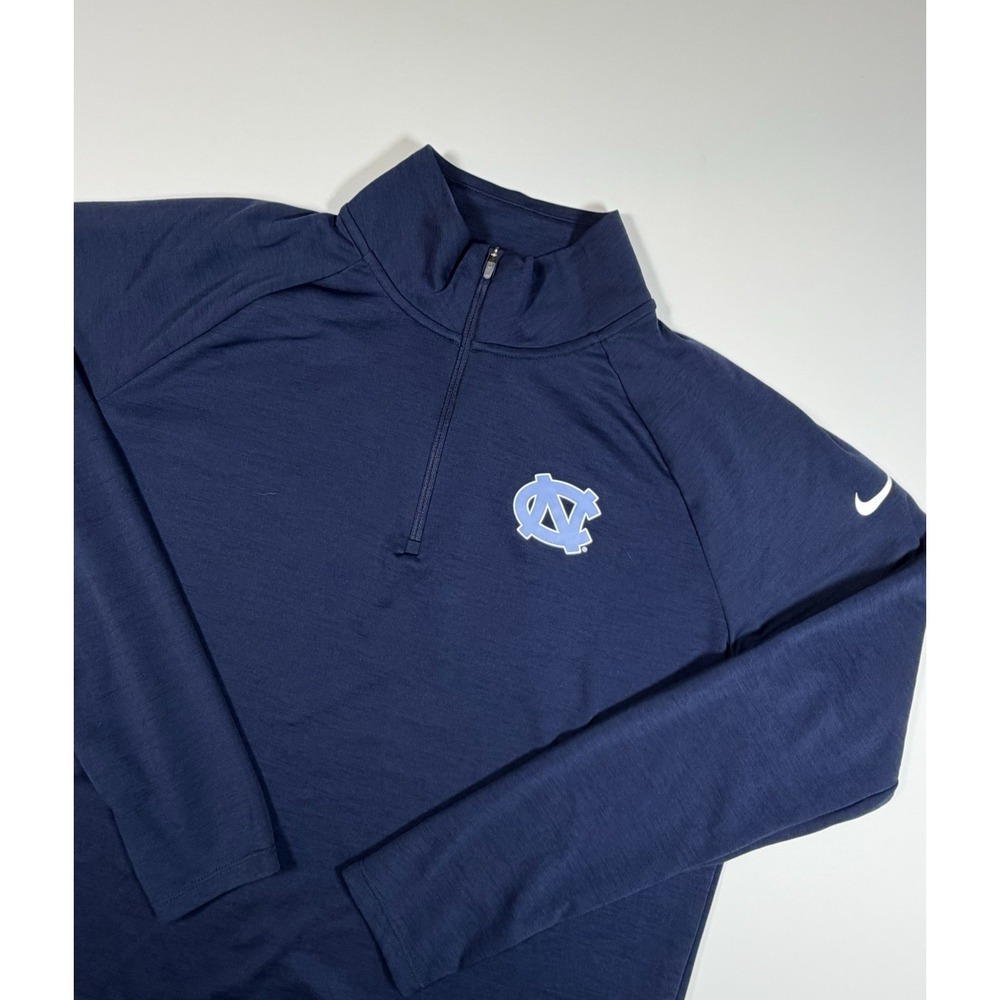 Nike UNC Tar Heels Pacer 1/2 Zip Pullover Womens Large Navy Blue Dri-FIT
